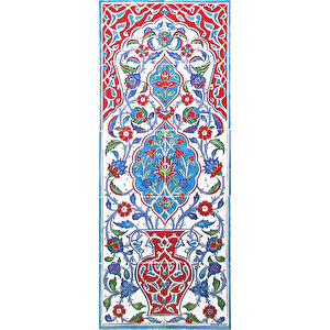 40x100 Cm Ed 703 Saksılı El Dekoru Çini Pano