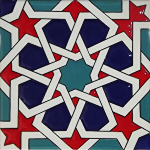 20x20 Cm Sp 88 Kütahya Çinisi Maroc Desenli Çini Pano