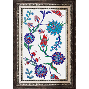 25x40 Cm Sp 405 Desenli İznik Çini Pano Lale Karanfil (2)