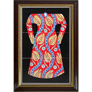 40x60 Cm Ed 652 Laleli Kaftan Çini Pano