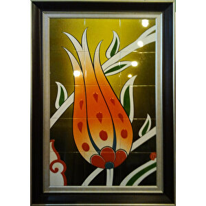 60x100 Cm Ed 612 Sarı Lale El Dekoru Çini Pano