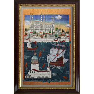 80x140 Cm Ed 683 İstanbul Sahnesi Çini Pano