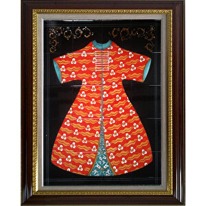 80x100 Cm Ed 680 Kırmızı Cintemani Kaftan Çini Pano