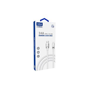 3.4a Type-c Şarj Ve Data Kablosu Beyaz Sc-65