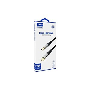 20w Usb-c Lightning Şarj Ve Data Kablosu Siyah Sc-88