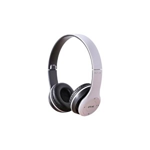 Wireless 5.0 Stereo Kulak Üstü Bluetooth Kulaklık Beyaz Blt-25