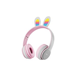 Wireless 5.0 Stereo Tavşan Kulak Üstü Bluetooth Kulaklık Gri Blt-43
