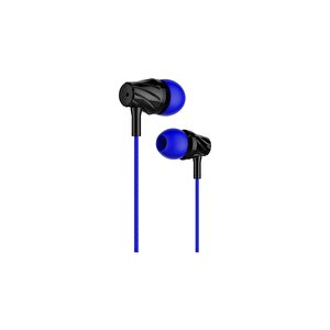 Stereo Ses Mikrofonlu 3.5mm Jack Kulak İçi Kablolu Kulaklık Mavi Sx-07