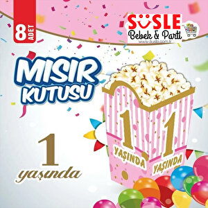 1 Yaşında Mısır Kutusu, 8 Adet - Pembe