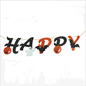 Happy Halloween Figürlü Eva Banner, 11cm X 160cm