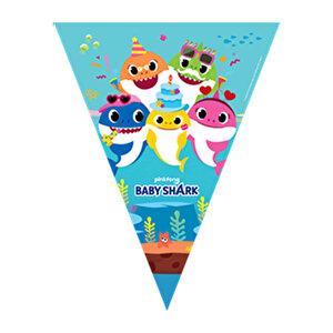 Baby Shark Üçgen Bayrak Flama - 3,20 Mt.