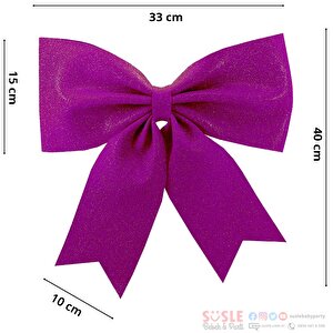 Simli Eva Fiyonk, 40 Cm X 33 Cm - Mor