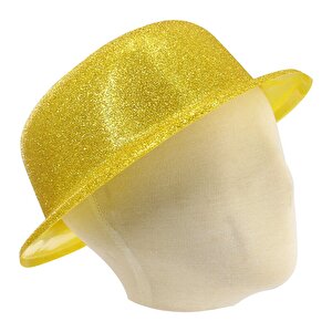 Simli Melon Şapka, 27cm X 7cm X 1 Adet - Altın