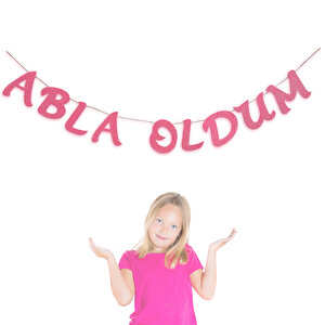 Abla Oldum Simli Eva Uzar Yazı - 90 Cm