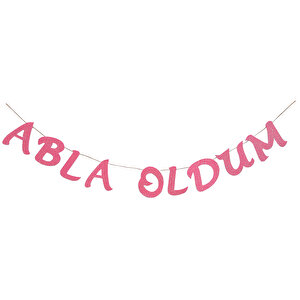 Abla Oldum Simli Eva Uzar Yazı - 90 Cm