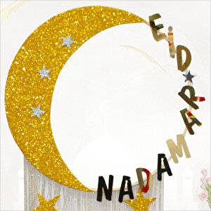 Eid Ramadan, Püsküllü Ay Süs - 85cm X 35cm