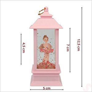 Uçuşan Simli,12,5cm X 5cm Led Işıklı Balerin Fener Küre - A
