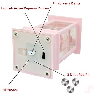 Uçuşan Simli,12,5cm X 5cm Led Işıklı Balerin Fener Küre - A