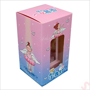 Uçuşan Simli,12,5cm X 5cm Led Işıklı Balerin Fener Küre - A