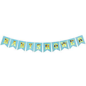 Baby Shower Karton Uzar Yazı, 3,00 Mt - Mavi