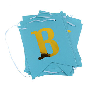 Baby Shower Karton Uzar Yazı, 3,00 Mt - Mavi