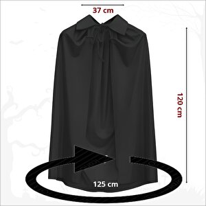 Yetişkin Cadı Ve Vampir Pelerini, 120 Cm