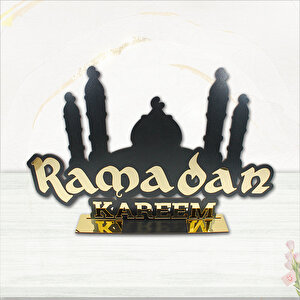 Ramadan Kareem Pleksi Dekoratif Masa Süsü, 47cm X 30cm