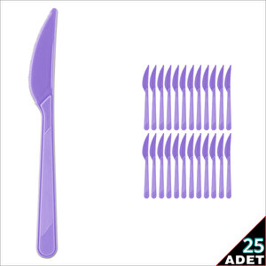 Plastik Bıçak, Lila - 25 Adet