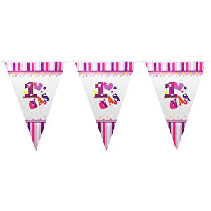 1 Yaş Bayrak Flama, 2,10 Mt, Pembe