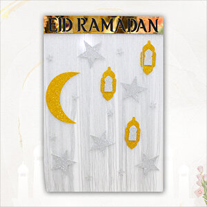 Eid Ramadan, Pleksili Püsküllü Süs - 50cm X 38cm