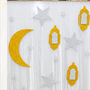 Eid Ramadan, Pleksili Püsküllü Süs - 50cm X 38cm