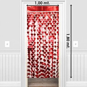 Kalpli Kapı Ve Fon Perdesi, 1 X 1,8 Mt - Kırmızı