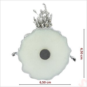 Kutulu Ve Kelebek Pleksili 6,5cm Epoksi Magnet, Gümüş-20 Adet