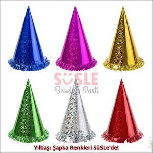 Hologram Karton Şapka, 32 Cm - Yeşil