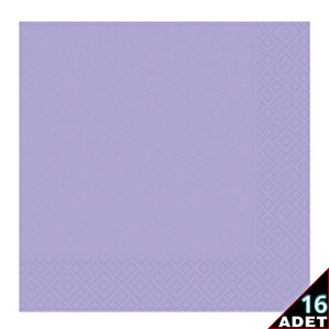 Makaron Peçete, 33 X 33 Cm - 16 Adet - Lila