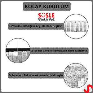 Işıltılı Pul Payetli Arka Fon Paneli, 90cm X 180cm - Kırmızı