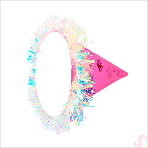 Hologram Happy Birthday Şapka, 24cm X 1 Adet - Pembe