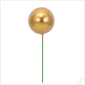 Çubuklu Süsleme Topu, 4cm X 4 Adet - Altın