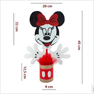 Minnie Mouse Masa Süsü, 45cm X 20cm - Kırmızı