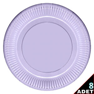 Makaron Karton Tabak, 23 Cm X 8 Adet - Lila