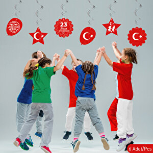En Güzel Bayram 23 Nisan Kutlu Olsun 6'lı Tavan Süsü