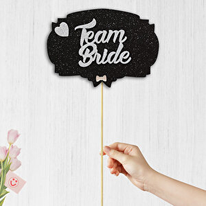Team Bride Konuşma Balonu Çubuğu - Siyah & Gümüş