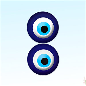 Nazar Boncuğu Dekoratif Duvar 3d Sticker - 30cm X 2 Adet