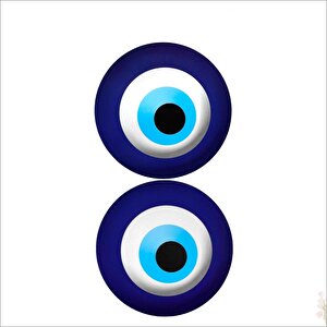Nazar Boncuğu Dekoratif Duvar 3d Sticker - 30cm X 2 Adet