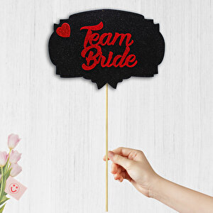 Team Bride Konuşma Balonu Çubuğu - Siyah & Kırmızı