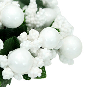 Yapay Çiçek, 12 Adetli Tomurcuk Cipso, 10 Cm, Beyaz - 6 Demet