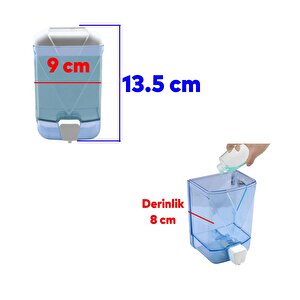 Sıvı Sabunluk Lavabo Sabun Duvara Monte Doldurulabilir Kapaklı Sıvı Sabunluk Plastik 500 Cc Şeffaf