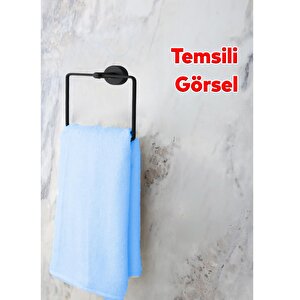 Vidalı Kare Siyah Havluluk Lavabo Banyo Mutfak Aparat Standı Bez Havlu Askısı Paslanmaz Metal