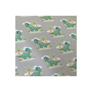 Çift Taraflı Yavru Dinozor Desenli Çarşafsız 2'li Takım Tek Kişilik Nevresim Takımı 160x220 Cm