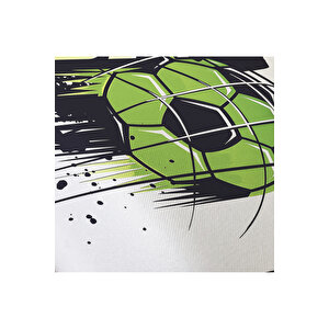Çift Taraflı Futbol Desenli Çarşafsız 2'li Takım Baskılı Tek Kişilik Nevresim Takımı 160x220 Cm